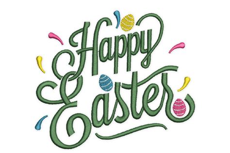 Happy Easter Embroidery Design Holiday Embroidery Designs So Fontsy