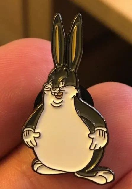 BIG CHUNGUS ENAMEL Pin Fat Bugs Bunny Chubby Meme Retro Funny Cute Hat