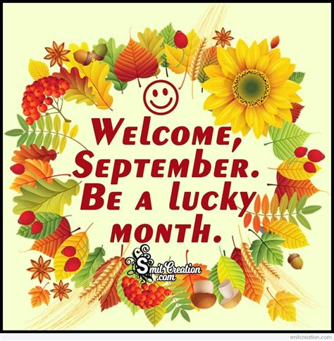 Welcome, September. Be A Lucky Month - SmitCreation.com