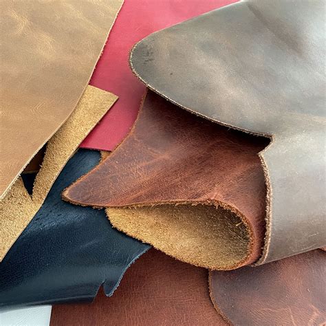Leather Scraps Vegetable Tanned Leather Waxed Leather 2Kg Leather