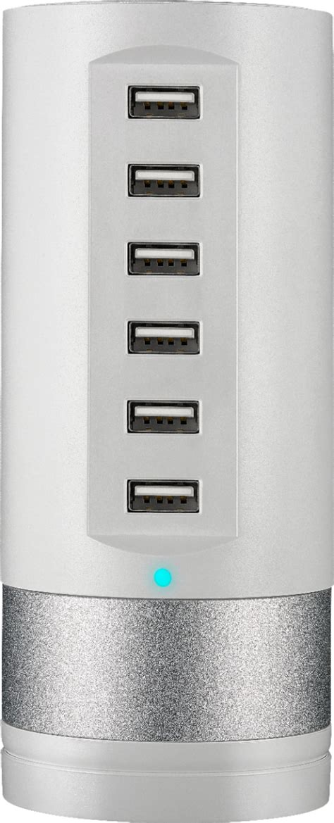 Best Buy Insignia 6 Port Usb Tower Wall Charger White Ns Mact6u9nw