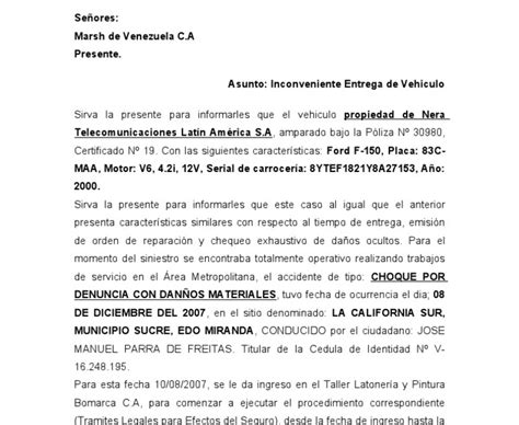 Carta De Entrega De Vehiculo Sample Site D