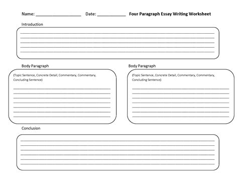 Writing Worksheets Essay Writing Worksheets
