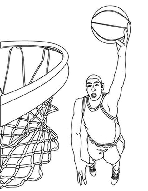 Coloring Page Basketball Player 244 Best Free Svg File