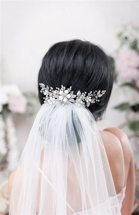 Wedding Hair Accessories Bridal Hair Piece Wedding Headband Bridal Back Headpiece Crystal