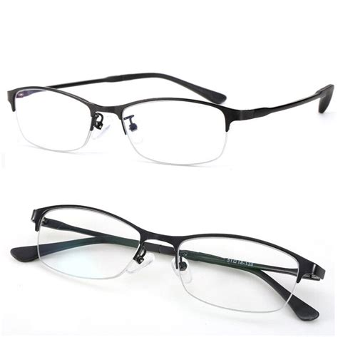 Women S Half Rimless Eyeglasses Frames Meta Andtr90 Spectacles Flexible Rx Able Ebay