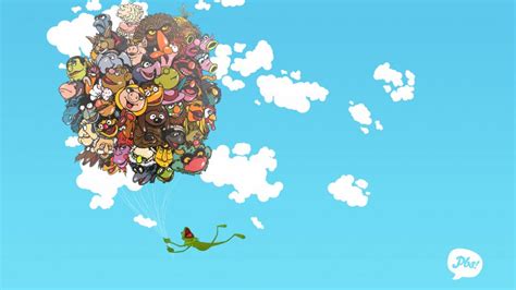 Kermit The Muppets Balloons Hd Wallpaper Anime