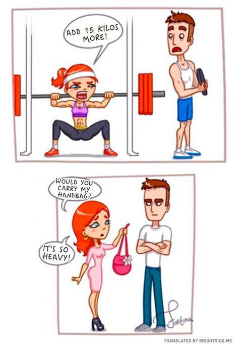 16 extremely accurate comics about the problems women encounter every day gym memes funny