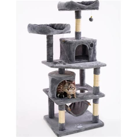 Cat Tree Cat Tower For Indoor Cats Multi Level Cat Condo With Hammock
