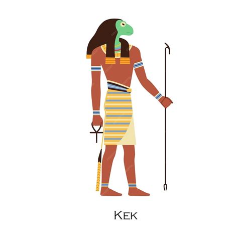 Premium Vector Kek Old Egyptian God Ancient Egypts Deity With Frog