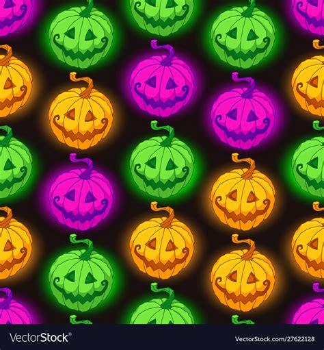 Halloween Pattern Seamless Background Royalty Free Vector