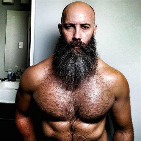 Myfavouritedarkness Beards And Mustaches Moustaches Bald With Beard Bald Men Hairy Men