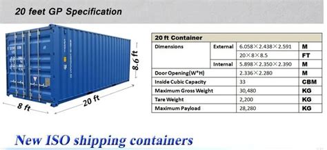Ukuran Container 20 Feet Dimensi Dalam Imagesee