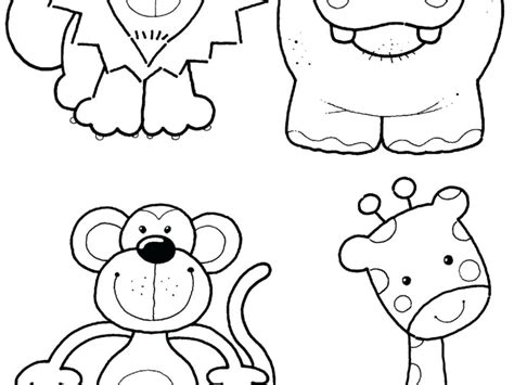 Cartoon Zoo Animals Coloring Pages At Getdrawings Free