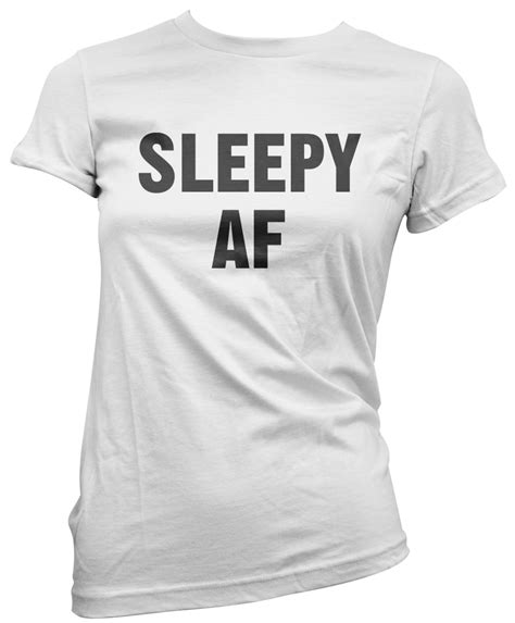 Sleepy Af Napping Lazy Womens T Shirt Ebay