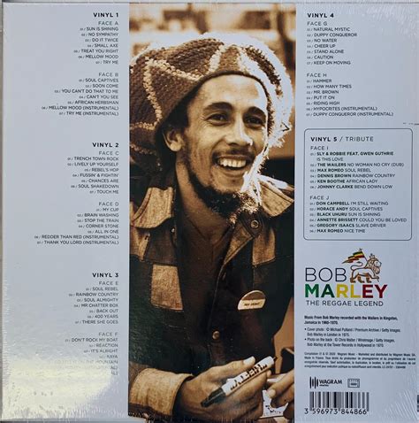 Bob Marley The Reggae Legend 5lp Box Set Poster Vinyl Records