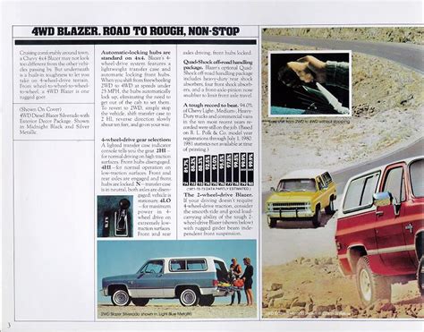 1982 Chevrolet And Gmc Truck Brochures 1982 Chevy Blazer 03