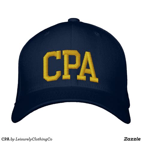 Cpa Embroidered Baseball Cap In 2020 Embroidered