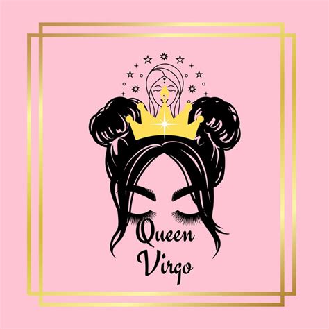Queen Virgo Zodiac Sign Svg Horoscope Svg Png Svg Cricut Etsy