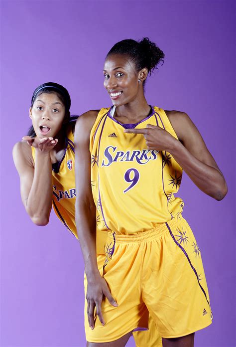 Lisa Leslie And Candace Parker Of The La Sparks Photographed For