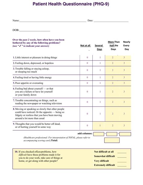 Patient Health Questionnaire Phq 9 Form Fill Out Sign Online And