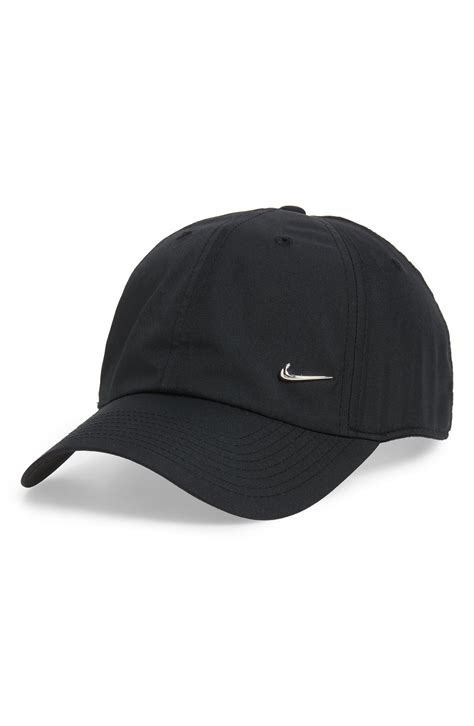 Nike Metal Swoosh Baseball Cap Available At Nordstrom Black Nike Cap