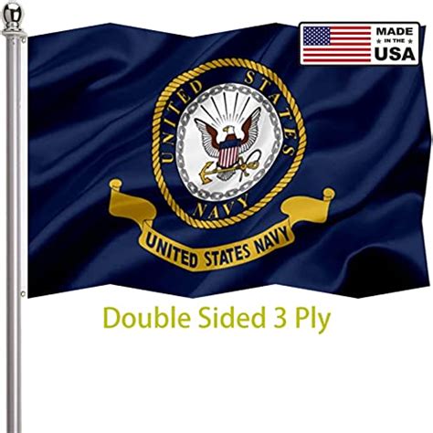 us navy emblem flags 3x5 outdoor double sided 3 ply united states naval military flag vivid