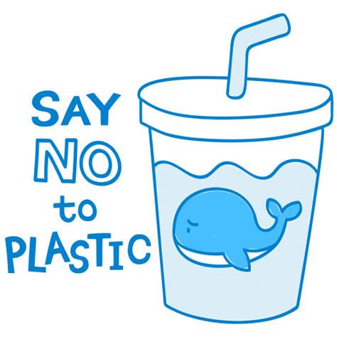 No Plastic Stickers Free Ecology And Environment Stickers