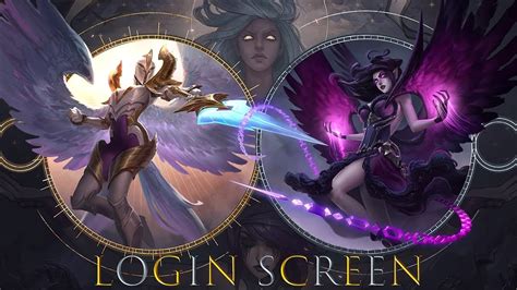 Login Screen Kayle And Morgana The Righteous And The Fallen League Of
