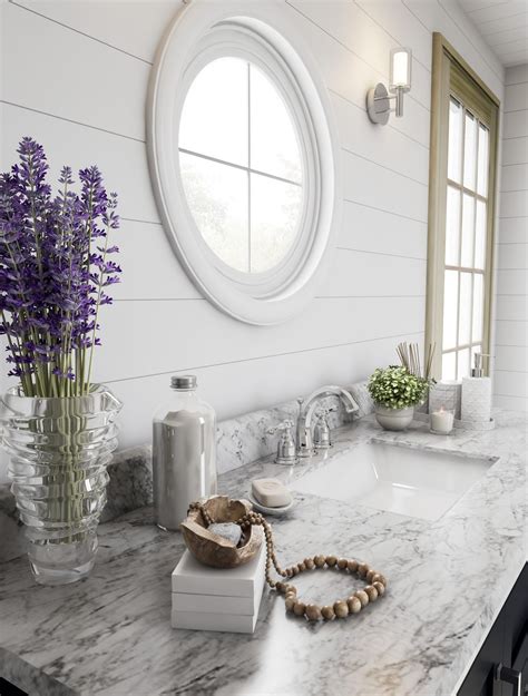 White Coastal-Glam Bathroom | Coastal bathroom decor, Ocean bathroom decor, Coastal bathroom design