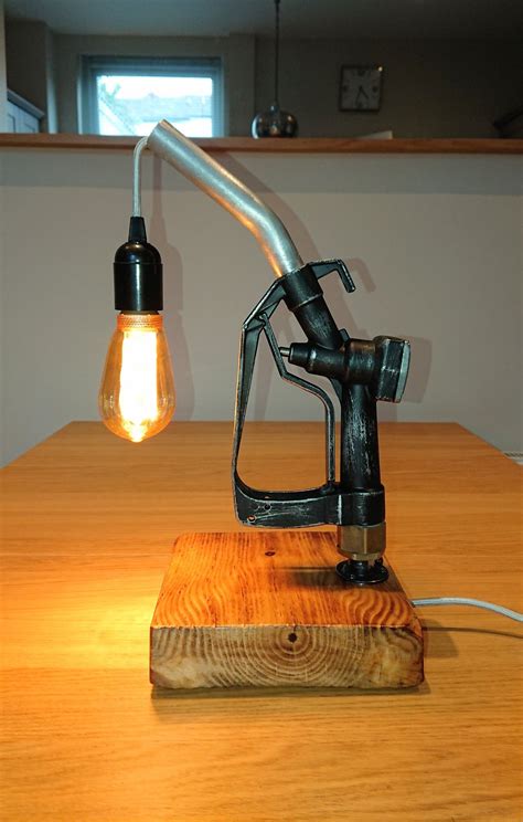 Upcycled Vintage Fuel Pump Nozzle Lamp Lamp Desk Lamp Table Lamp
