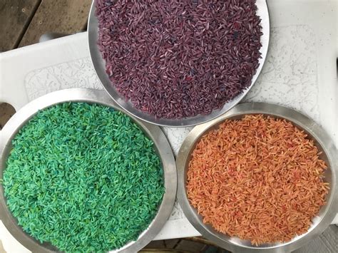 Colored Rice For Rice Rangoli Colored Rice Sugar Scrub Holiday