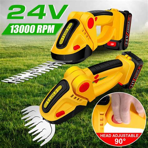 2 In 1 Cordless Electric Hedge Trimmer 24v 13000rpm Household Lawn