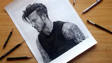 Drawing David Beckham Hyper Realistic Image Kripan Art Youtube