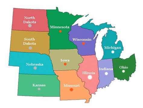 Map Of The Midwest Clipart Best