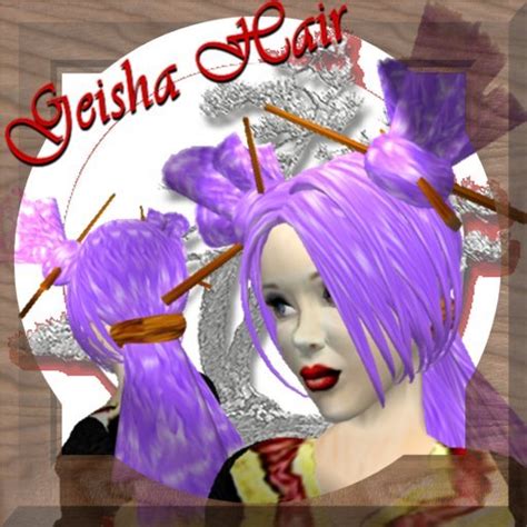 second life marketplace geisha purple female hair