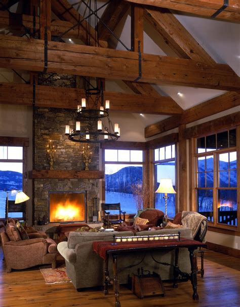 Mountain Lodge Rustic Living Room Denver By Copper Creek Homes Llc