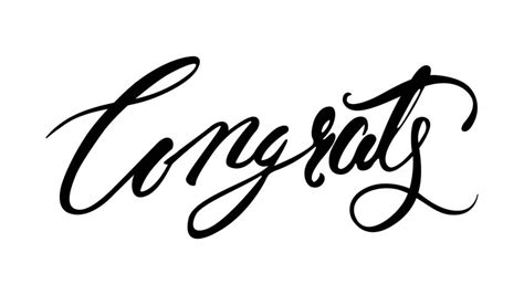 Stock Video Of Congratulations Calligraphy Text Animation Black And