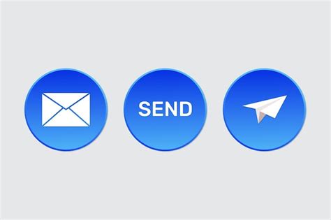 Premium Vector Telegram Message Send Blue Button Icon Vector