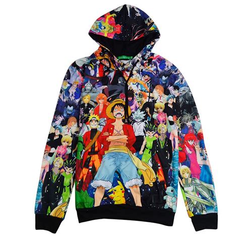 One Piece Anime Sweatshirts Waliicorners Anime One Piece Hoodies 3d