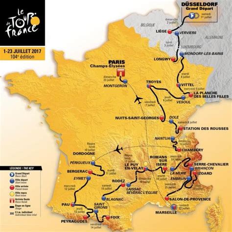 Tour De France 2017 Route And Stages