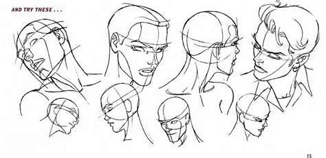 Male Face Different Angles Head Tilts And Turns Drawing Comics