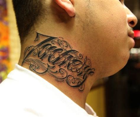 70 Awesome Tattoo Fonts Designs Best Neck Tattoos Neck Tattoo For