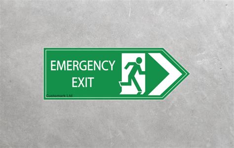 Emergency Exit Arrow Floor Marker Graphic Health And Safety