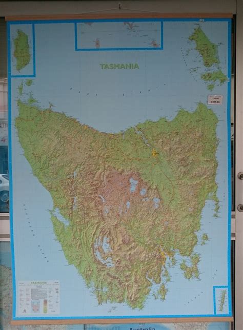 Large Tasmania Wall Map The Tasmanian Map Centre