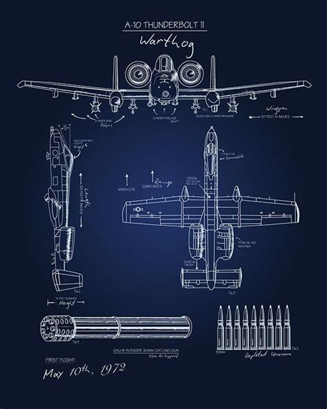 A 10 Blueprint Art Blueprint Art Blueprints Aircraft