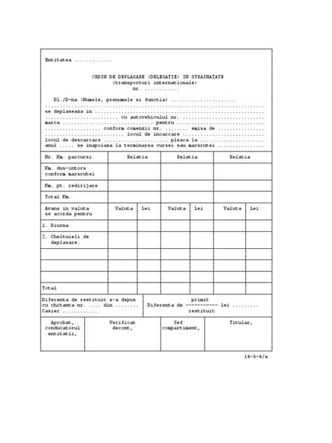 Ordin De Deplasare In Strainatate Pdf