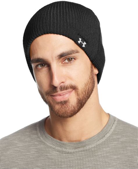 Under Armour Synthetic Ua Basic Knit Beanie In Black For Men Lyst