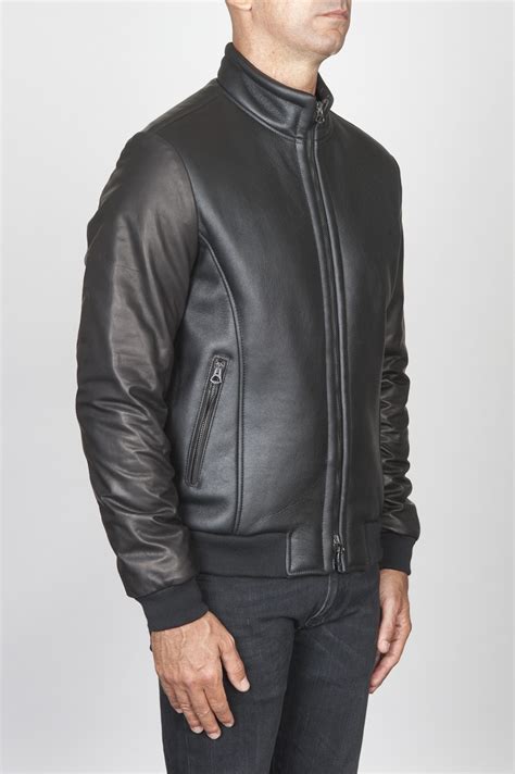 Classic Flight Jacket In Black Lambskin Leather