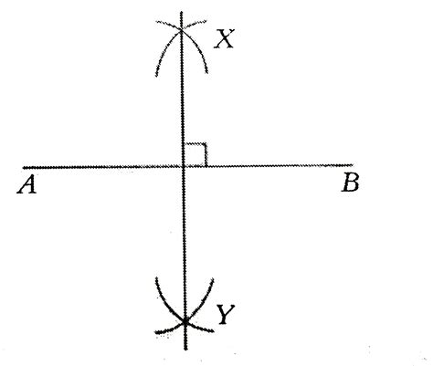 Draw The Perpendicular Bisector Of The Line Segment `ab5` Cm